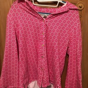 Foxcroft Medium women’s pink pattern shirt